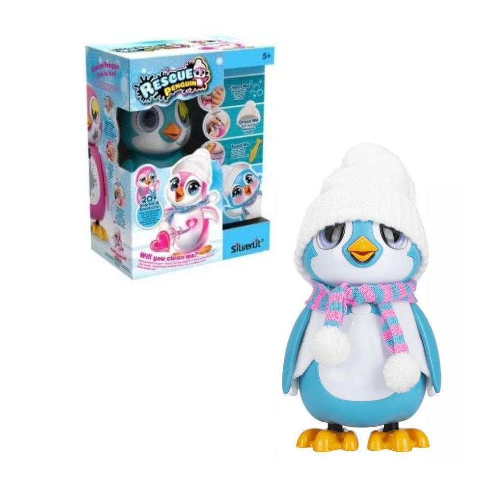 Brinquedo Interativo Resgate O Pinguin Azul Com Som - Fun