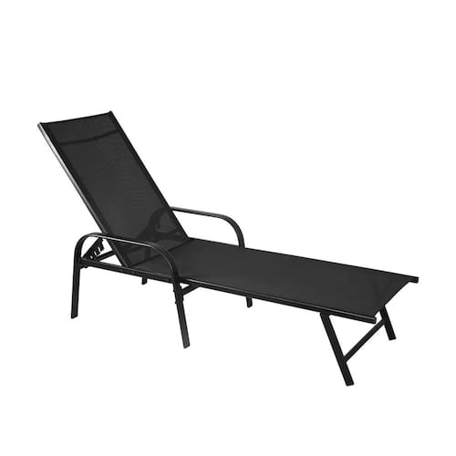 imagem-Espreguiçadeira Premium Piscina Preta Em Tela Sling Rm Decor