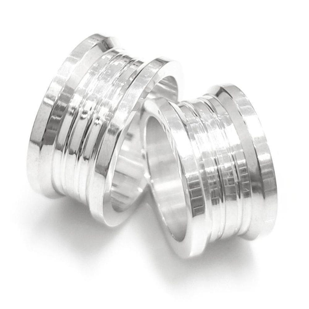 Par Aliança Namoro 12Mm Prata 950 Carretel Douze