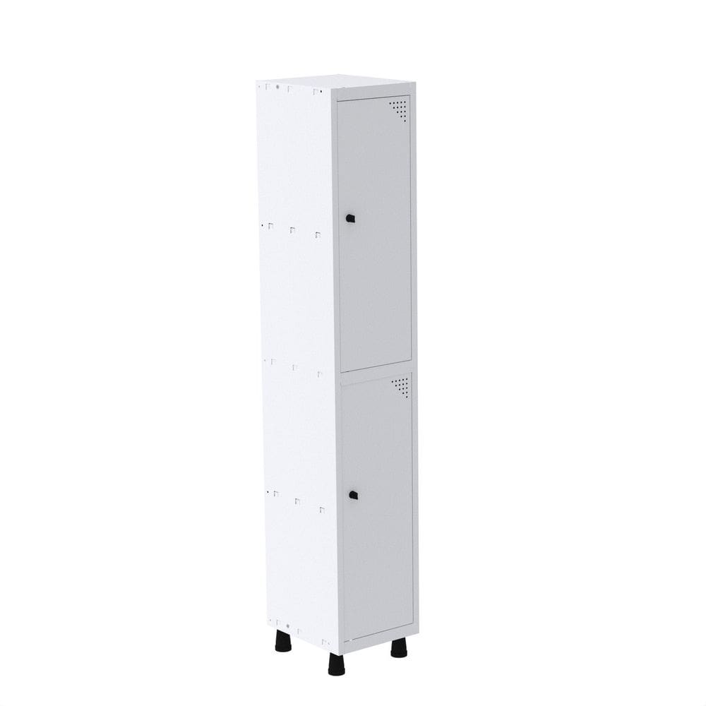 Roupeiro em Aço Mt 1v 2 Portas - Pitâo com Prateleira Interna Branco