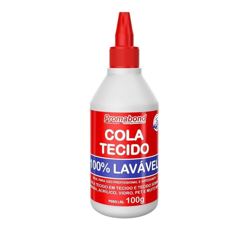 Super Cola Artesanato Cola Tecido 100G Vermelha