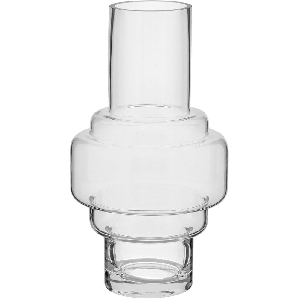 Vaso Decorativo Enfeite Casa Vidro 35x20x20cm Transparente
