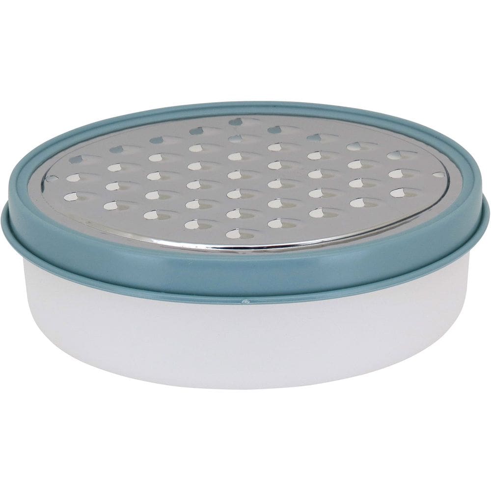 RALADOR COM RECIPIENTE INOX 6x12x17cm CINZA