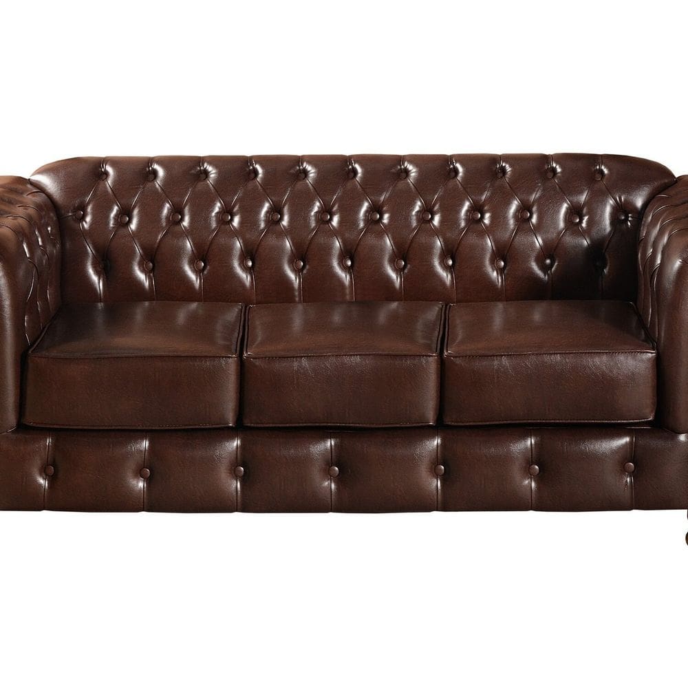 Sofá Chesterfield Luís Xv 3 Lugares Retrô Decoração Café