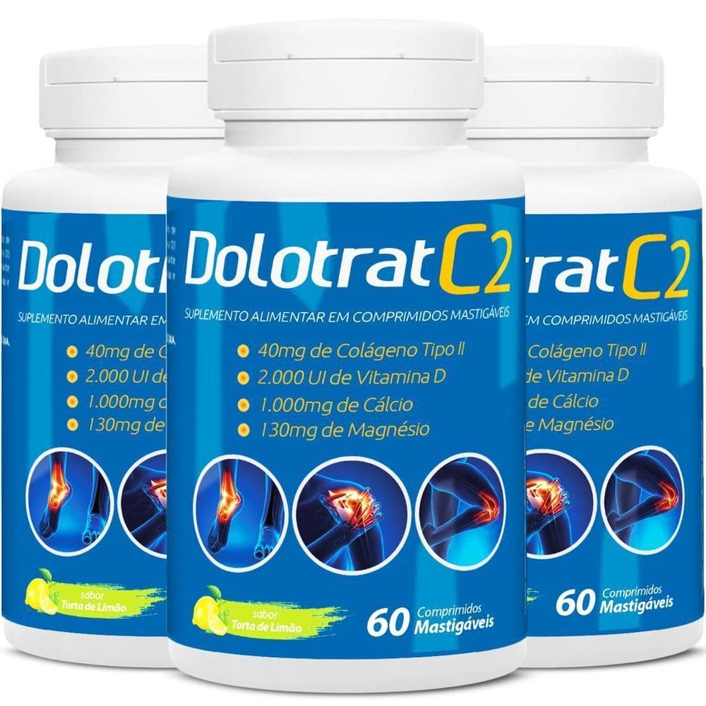 3X Dolotrat C2 Colageno Tipo Ii 60 Comps