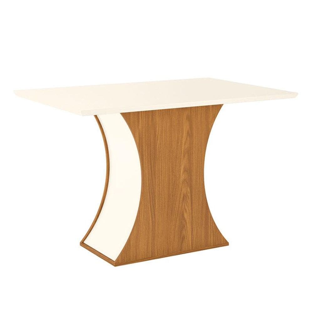 Mesa de Jantar Selena 120 cm Tampo Reto Nature Off White – Henn