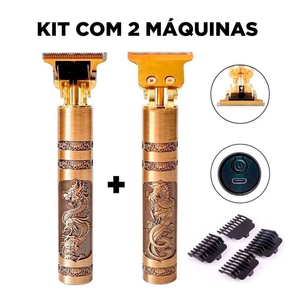 2 Maquininhas Aparador Barbeador Pelos Ultra Premium
