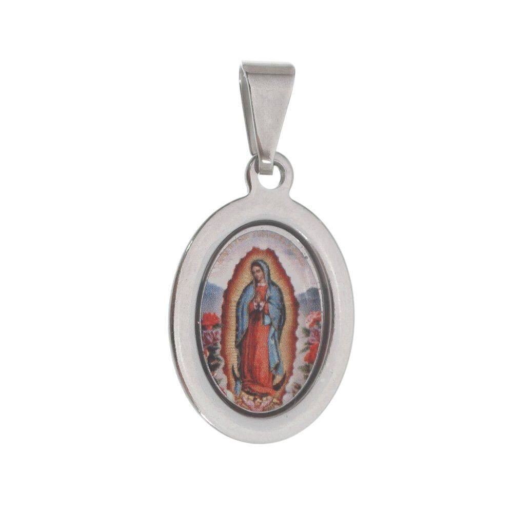 Medalha Nossa Senhora de Guadalupe em Inox para Cadeia de Consagração