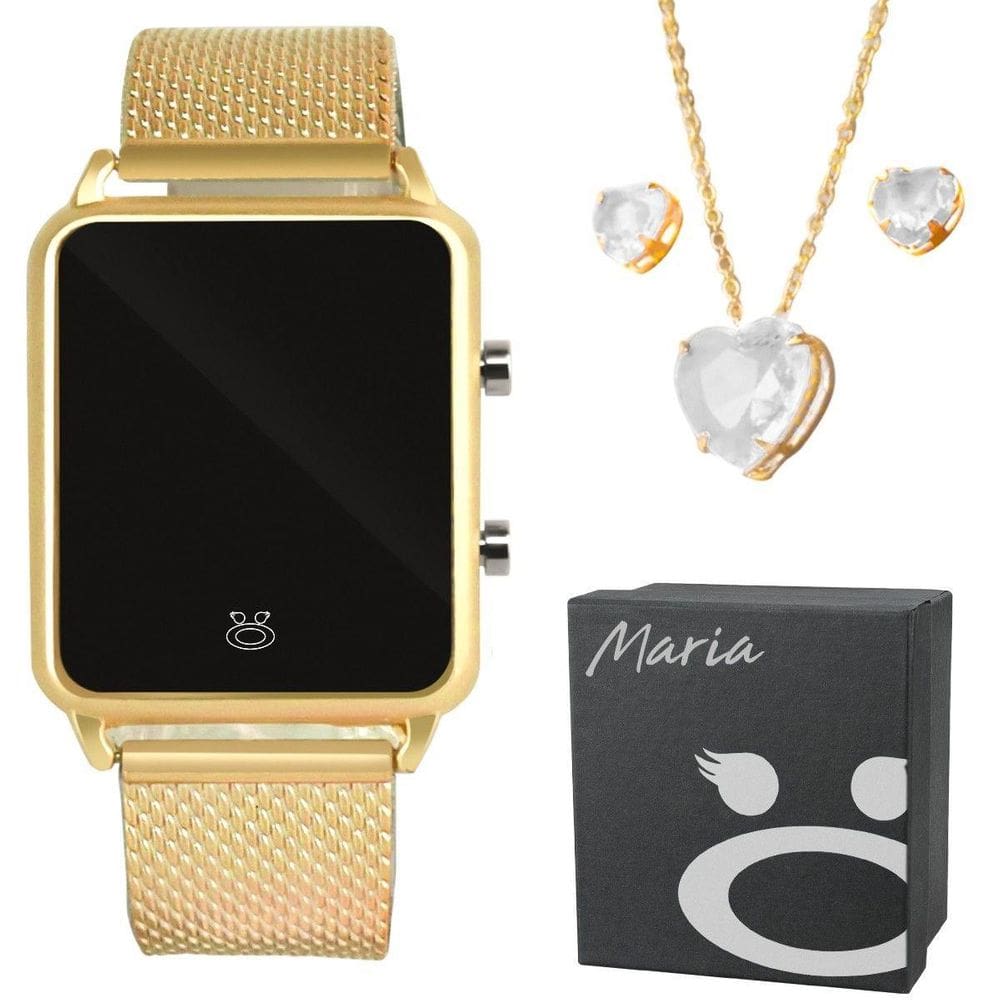Relogio Feminino Digital + Caixa + Pulseira Pulseira