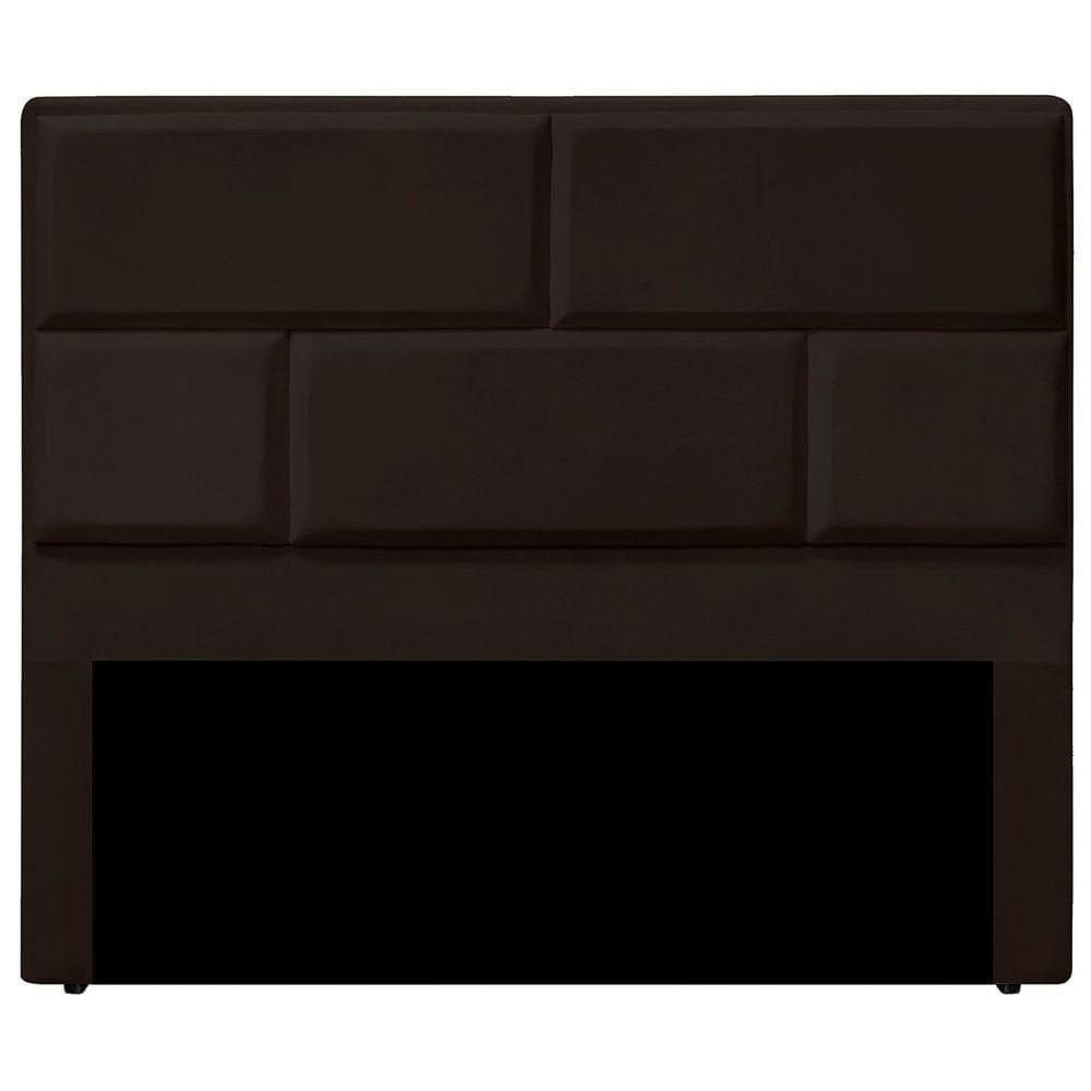 Cabeceira Casal Estofada Para Cama Box Jade Veludo Cor Marrom