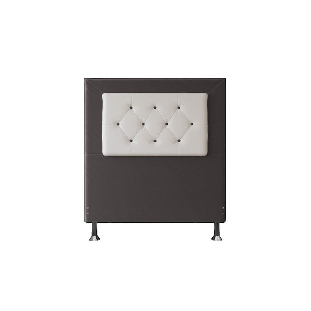 Cabeceira Cama Box Solteiro Estofada Bela 90 Cm Suede Mm Corino Bco