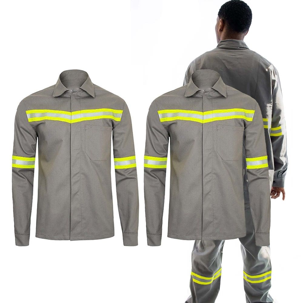 Conjunto Uniforme EPI Nr10 Faixa Refletiva Mecanico Eletricista Segurança do Trabalho Construção Obra Serviço