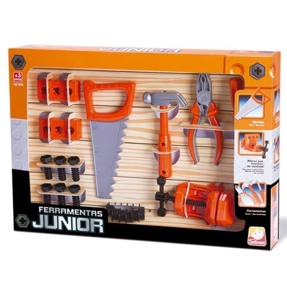 Kit Ferramentas Junior Brinquedo 19 Peças Oficina Infantil