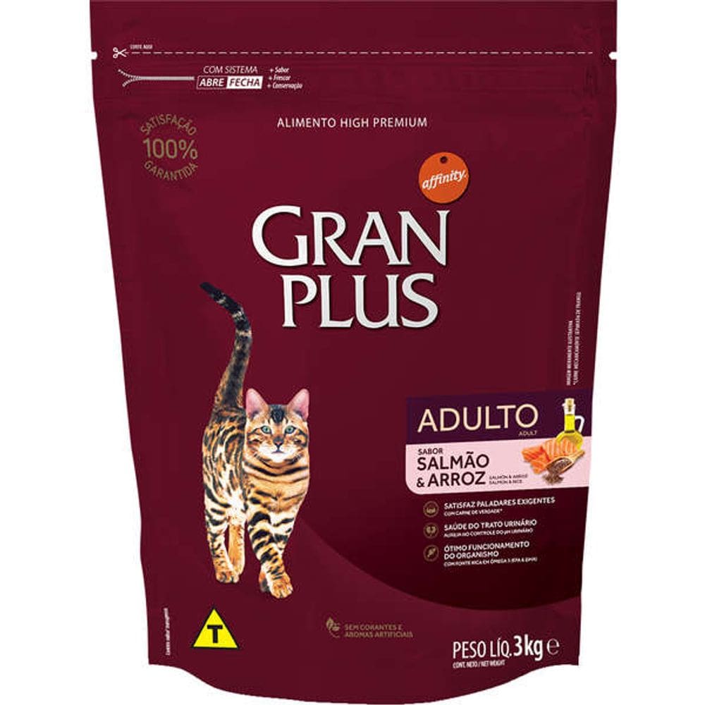 Gran Plus Gatos Ad. Salmao 3 Kg
