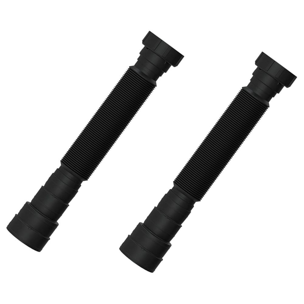 Kit 2 Sifão Universal Sanfonado Tubo Extensivo Preto Blukit