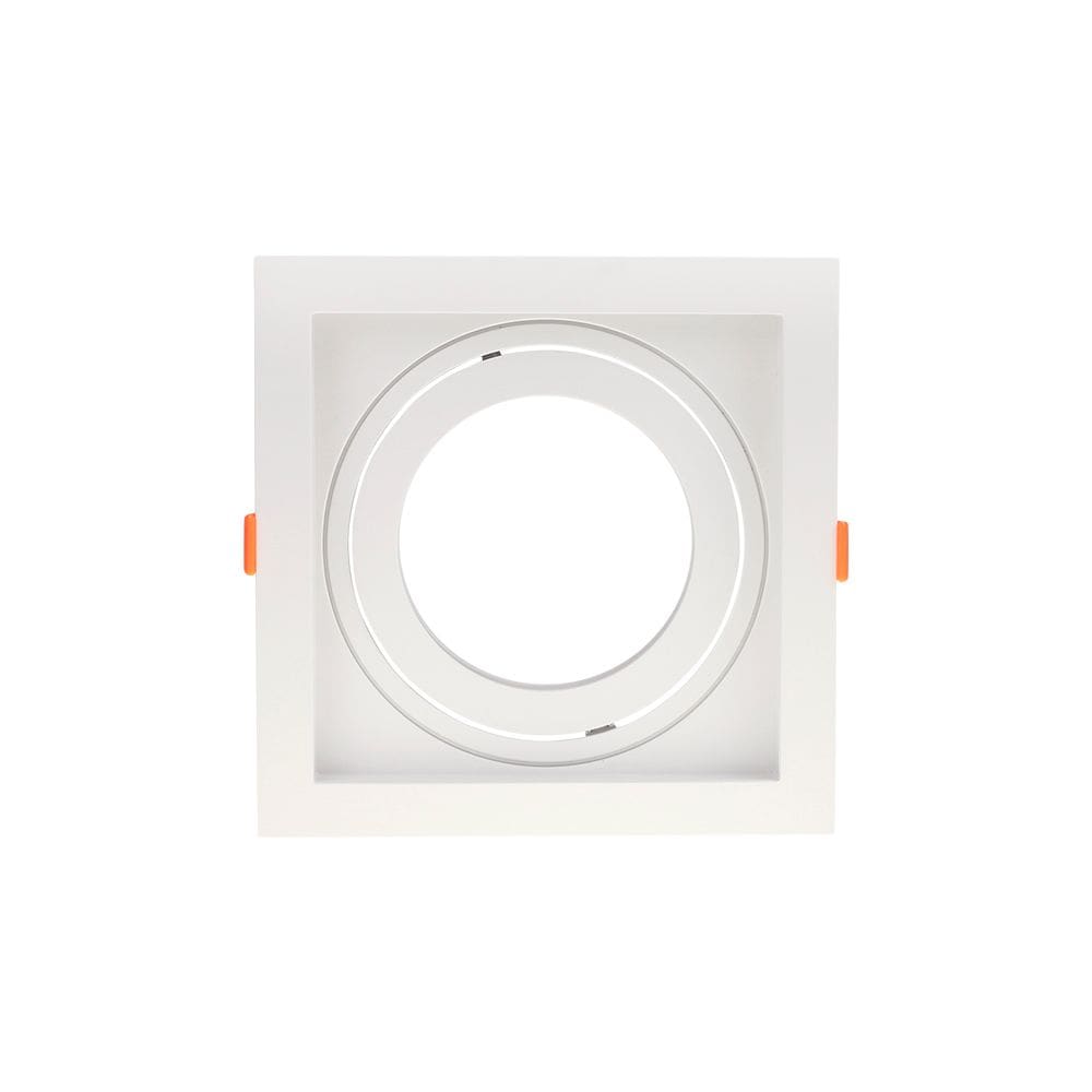 Spot De Embutir Recuado Blumenau Clean Para Lâmpada Par 30 E27 Quadrado Bivolt