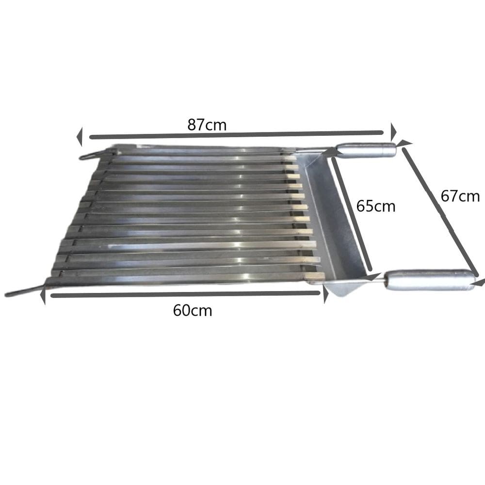 Grelha de inox argentina 65X60CM - ARTEINOXX