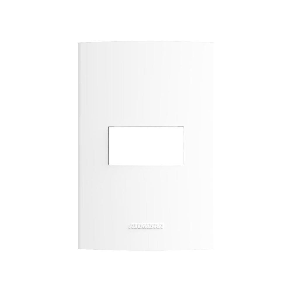 Placa 4x2 1 módulo com suporte Inova Pro Alumbra Branco