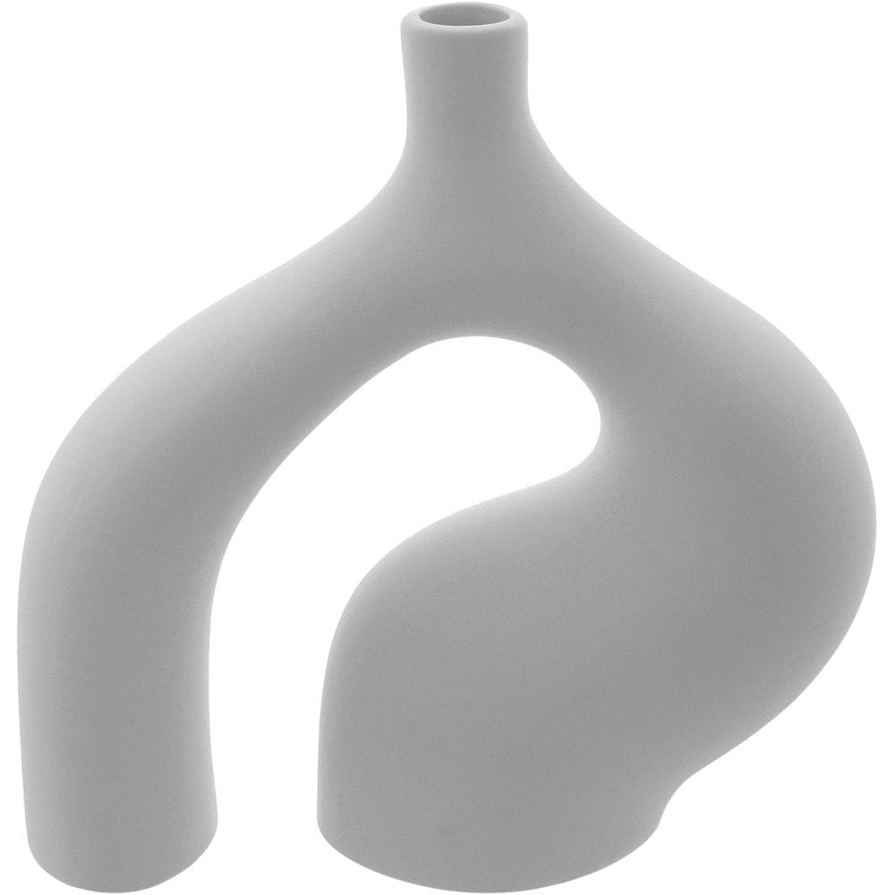 Vaso Decorativo Enfeite Casa Cerâmica 24x24x3cm Branco