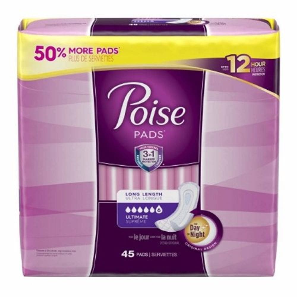 Almofada de controle da bexiga 15,9 polegadas 45 unidades da Poise (pacote com 2)