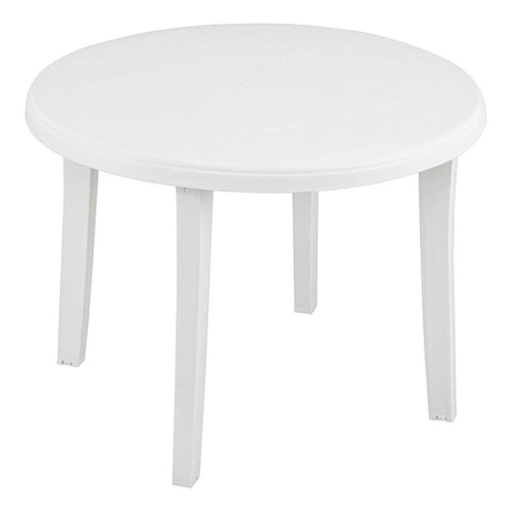 Mesa Redonda Plástico Desmontável 98x72cm Jardim E Varanda