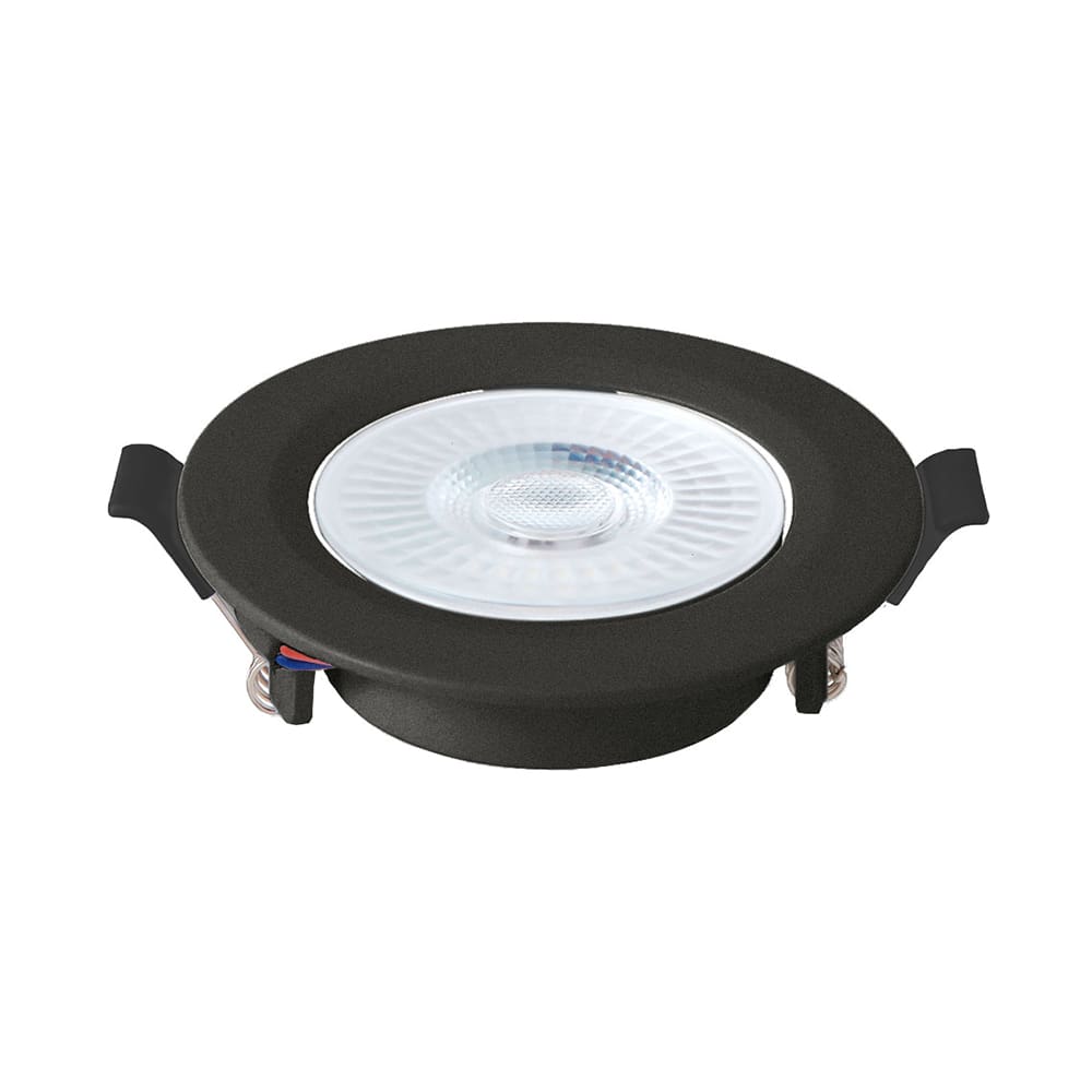 Spot de Led Embutir Alltop MR11 Redondo 3W Preto Bivolt Taschibra 3000K Luz Quente