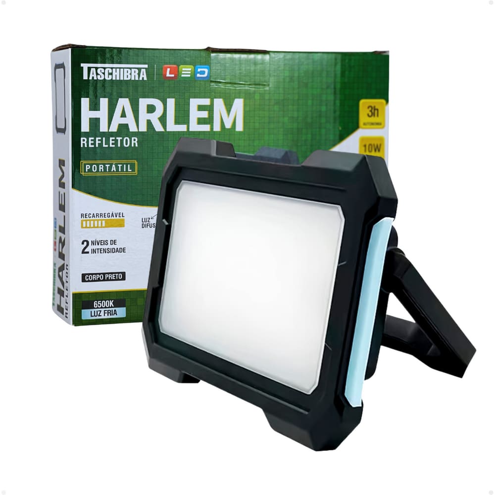 Refletor Taschibra Led Harlem Portátil IP54 Usb Recarregável