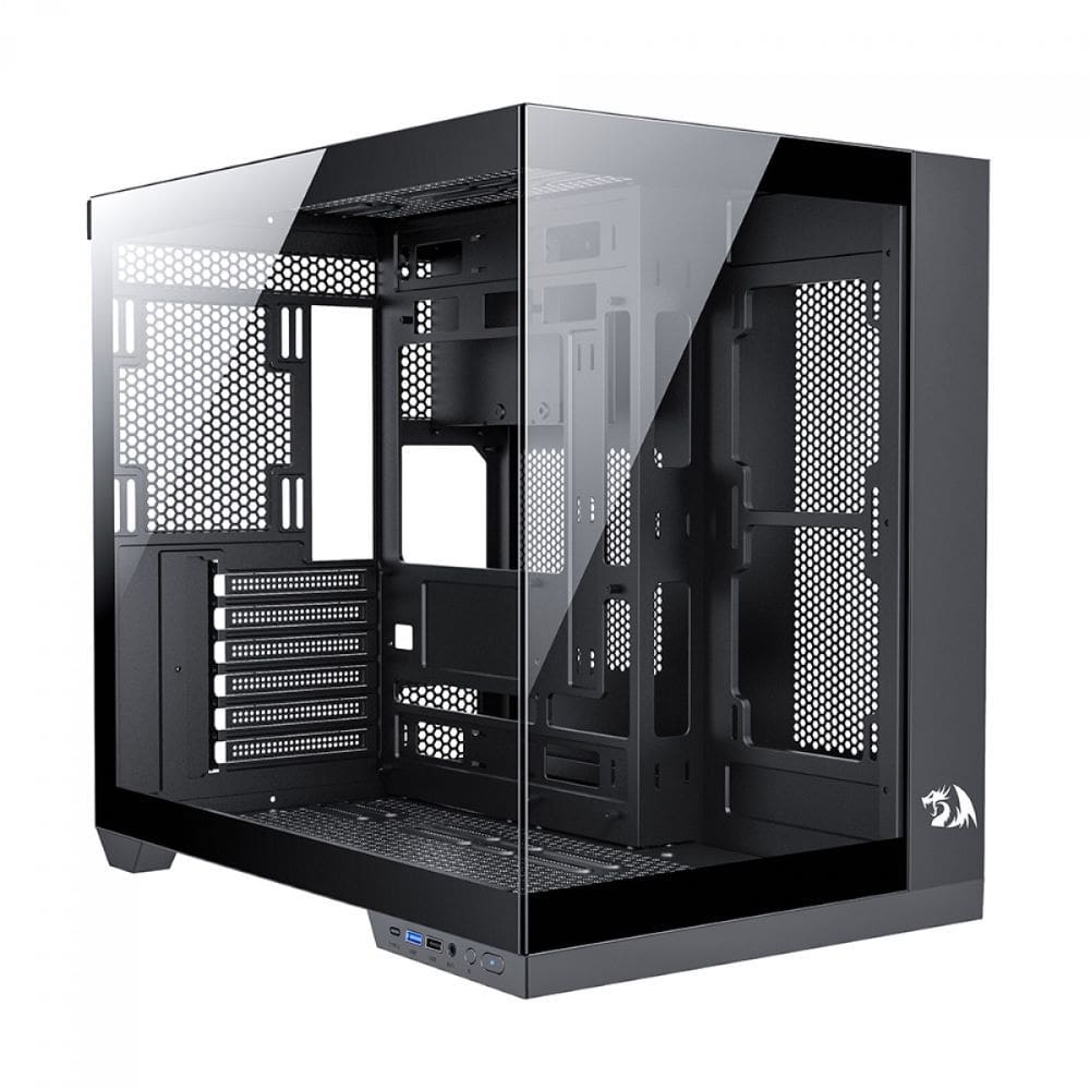 Gabinete Gamer Mid Tower Sem Fan Sem Fonte Ca-604B-Pro Wideload Pro Preto Redragon