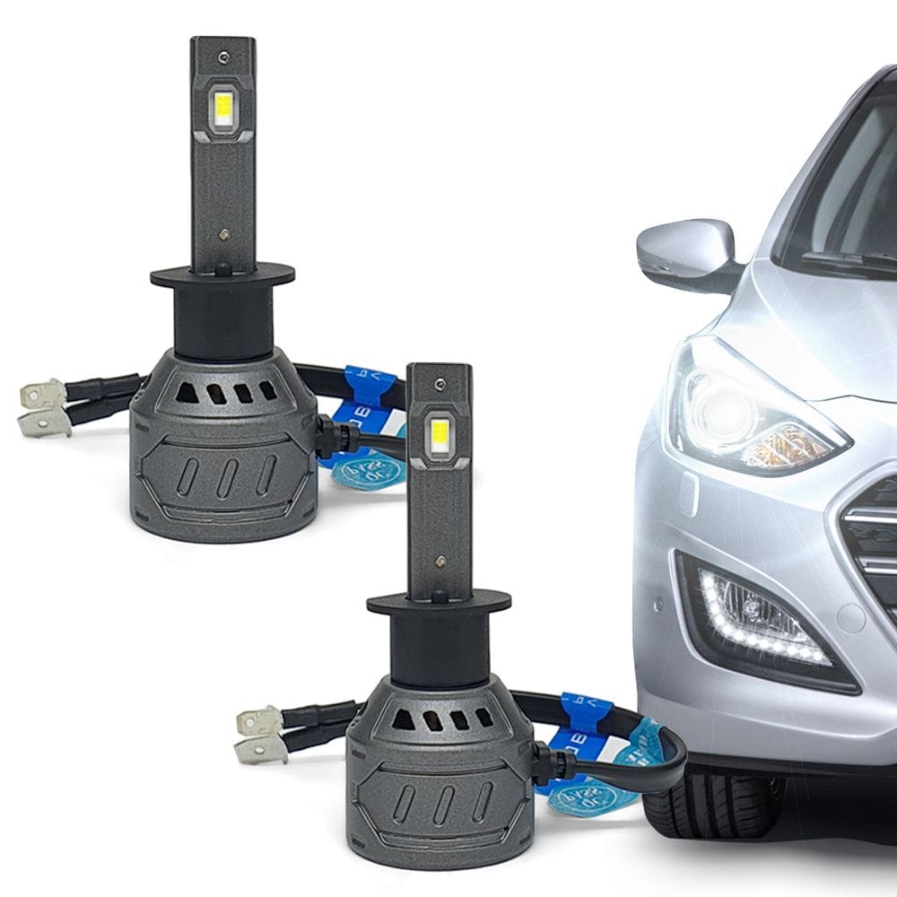 Par Lâmpadas H1 Farol Alto Ford Focus Ultra Led 10000 Lumens Canbus Canceller Não Acusa 2004 2005 2006 2007 2008 2009
