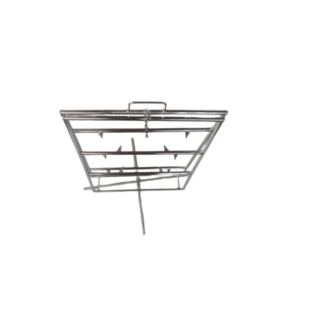 Espeto para costela fogo de chão - INOX -50X65CM - base em X