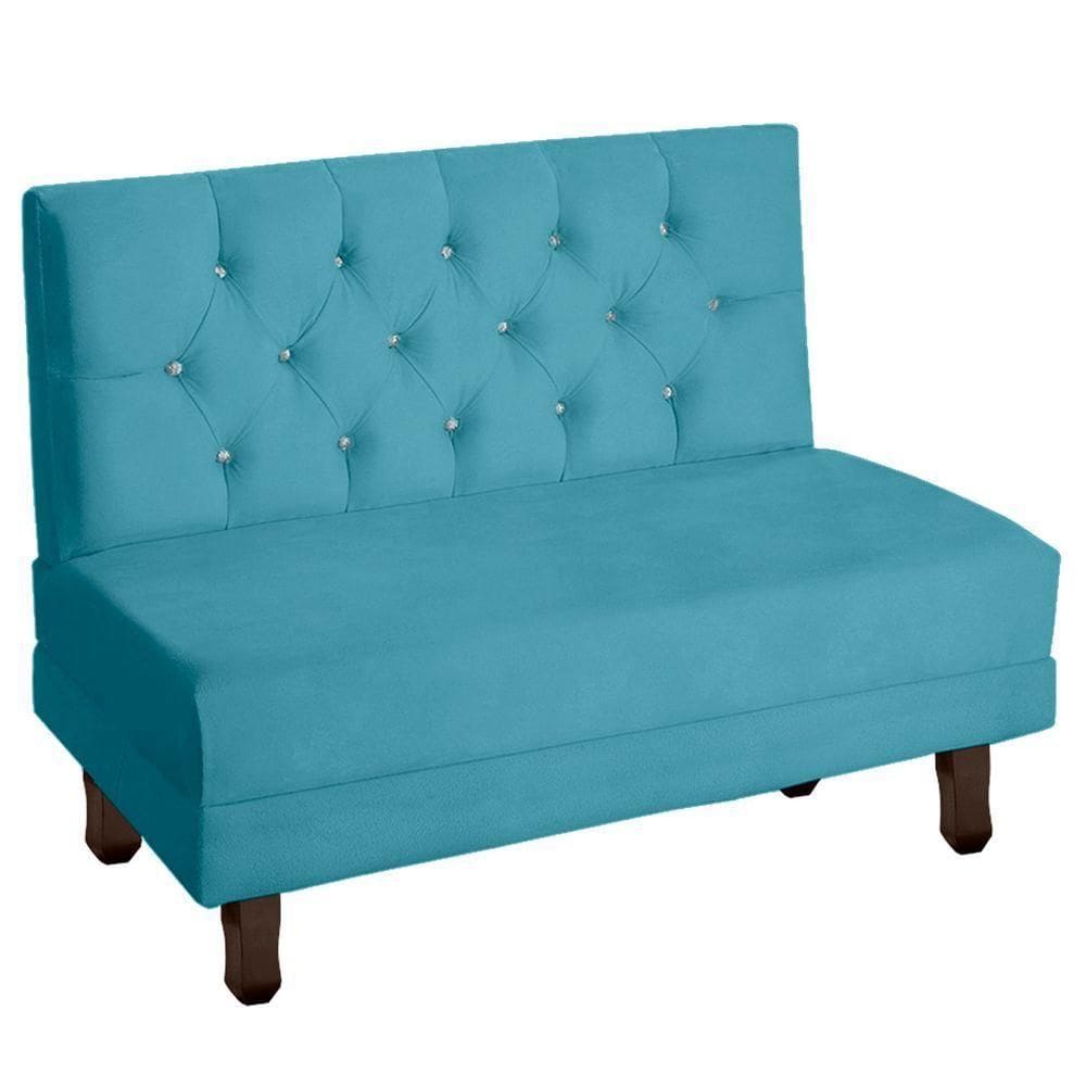 Canto Italy Confortável Para Apartamento Cozinha E Restaurantes Veludo Cor Azul Claro