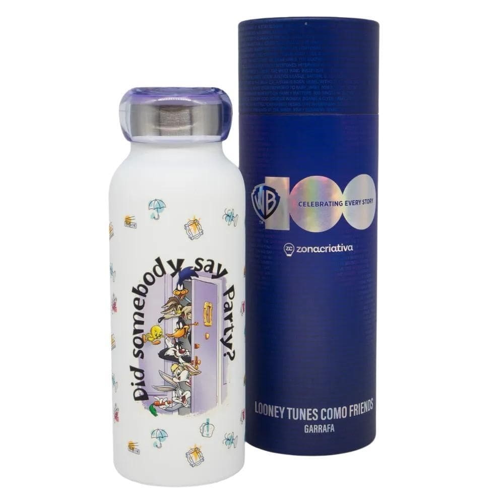 Garrafa Térmica Inox Bubble 500Ml 100 Anos Warner Branca Zc