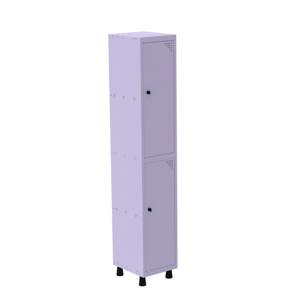 Roupeiro em Aço Mt 1v 2 Portas - Pitâo com Prateleira Interna Lilás