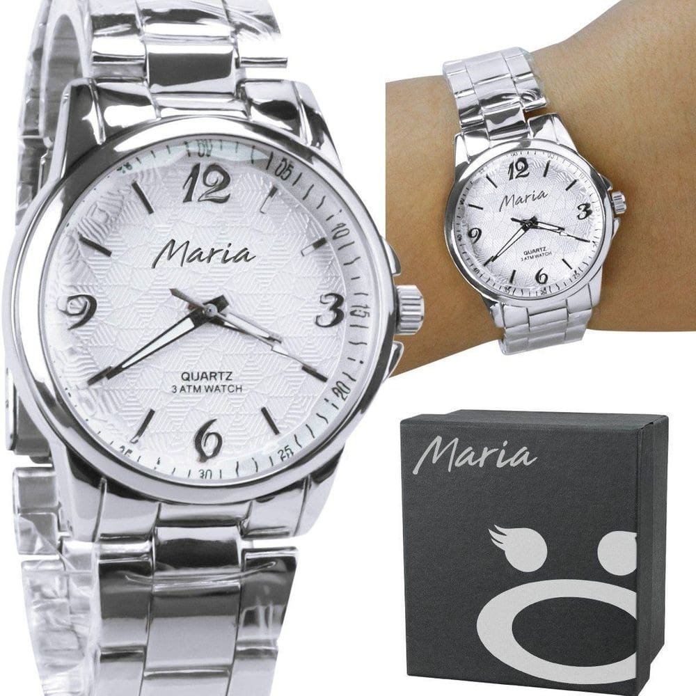 Relogio Aço Feminino Inox Prata Analógico Caixa Casual