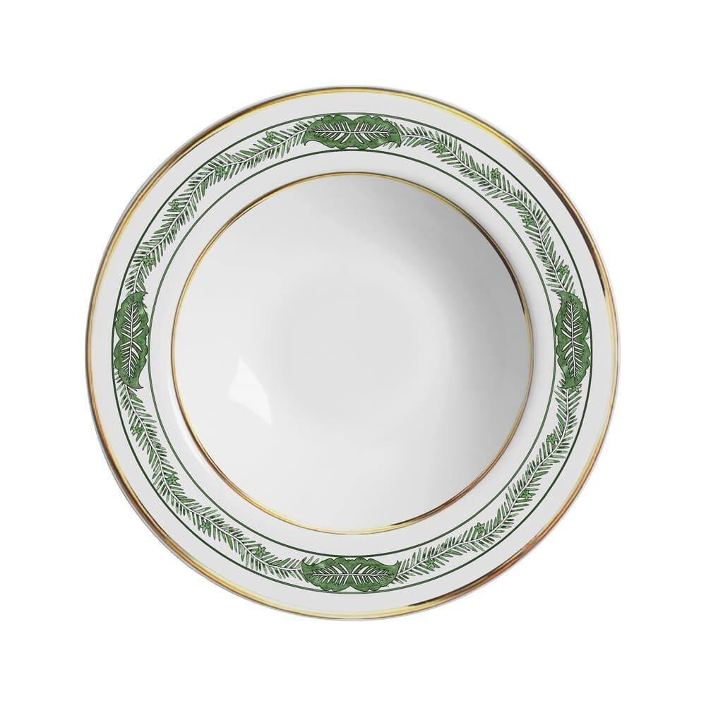Conjunto Com 6 Pratos Fundo Xangai Verde 25Cm
