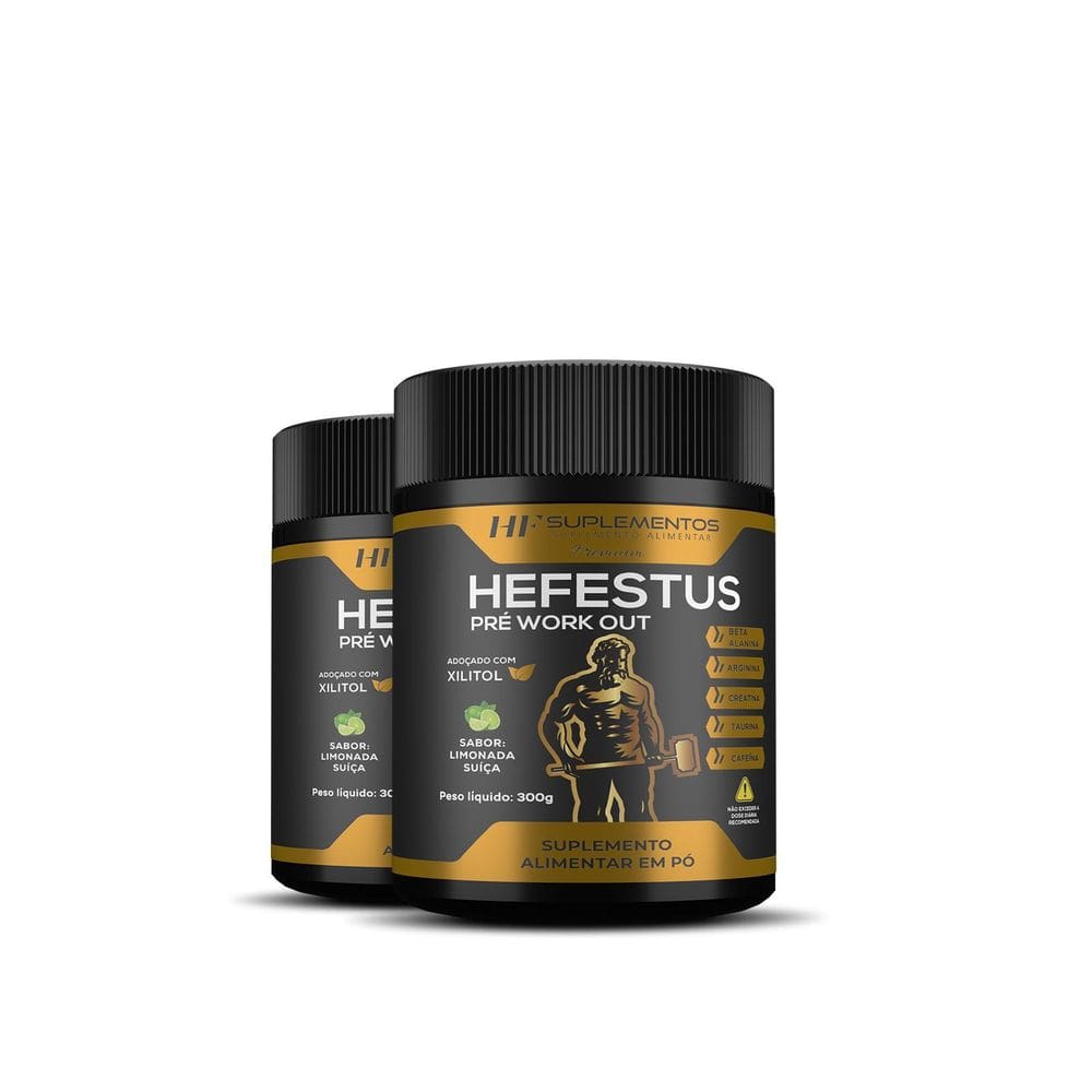 2X Hefestus Pre-Workout Sabor Limonada Suica Hf Suplementos