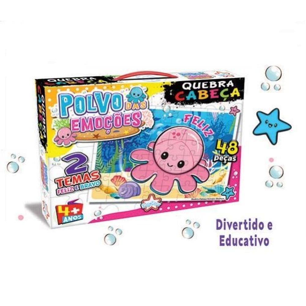 Brinquedo Quebra Cabeça Polvo Das Emoções Big Star 48 Peças