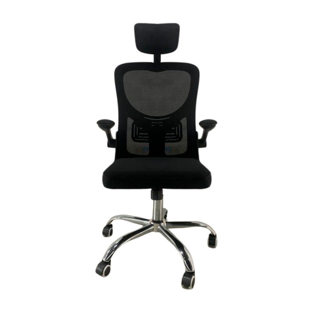 Cadeira De Escritório Presidente Mesh Elegance Preta