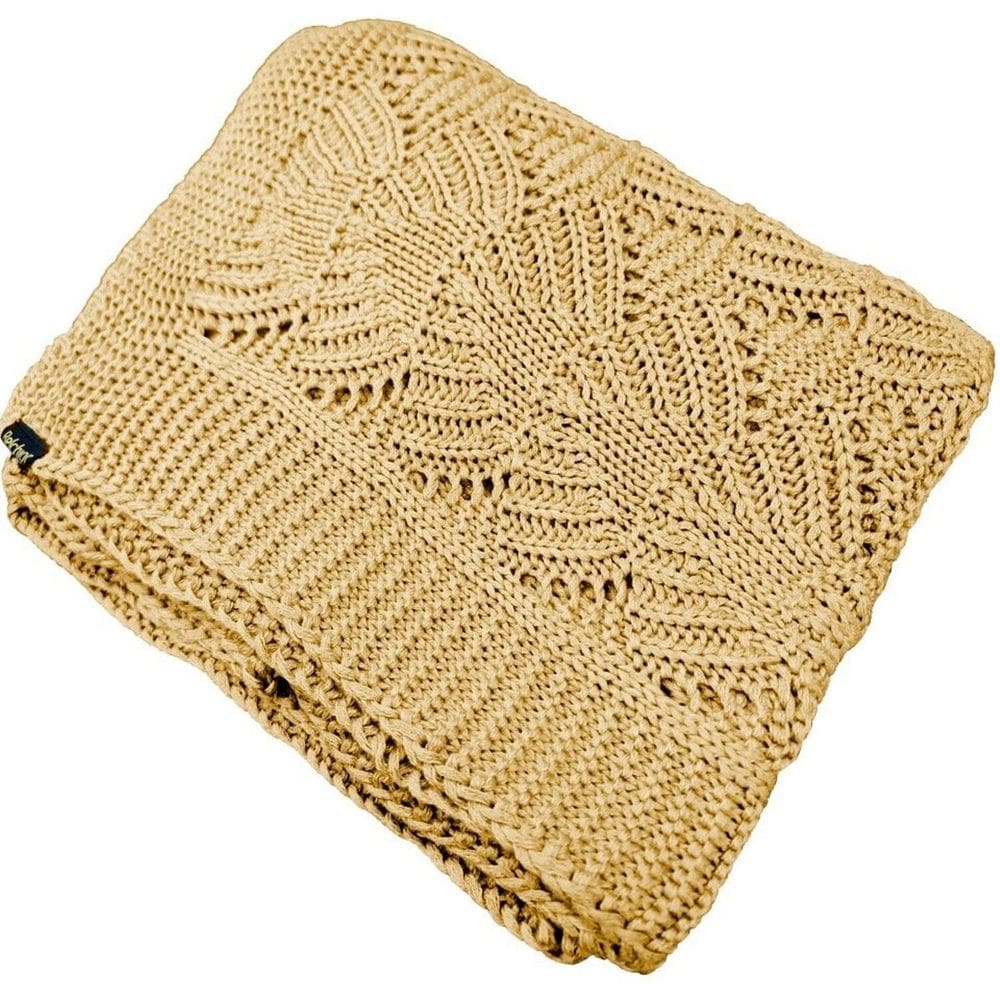 Manta Peseira de Tricot 90x180 Cm - Coquile Amarelo Alcafrao
