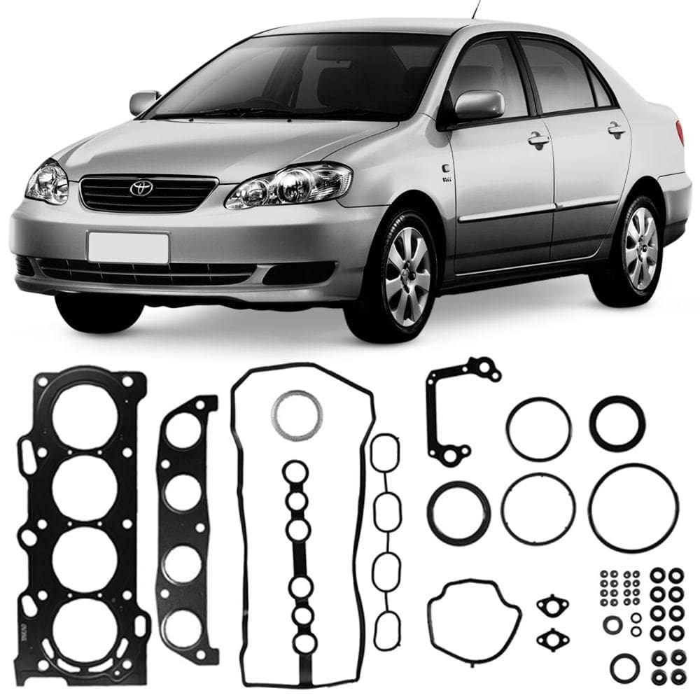 Jogo Junta Motor Corolla 1.6 1.8 16V 02 a 11 Completo Takao