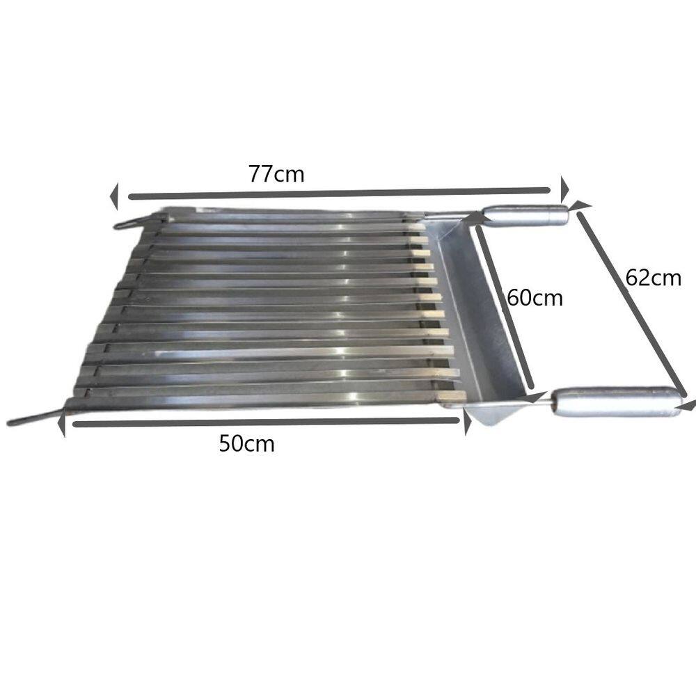 Grelha de inox argentina  60X50CM - ARTEINOXX