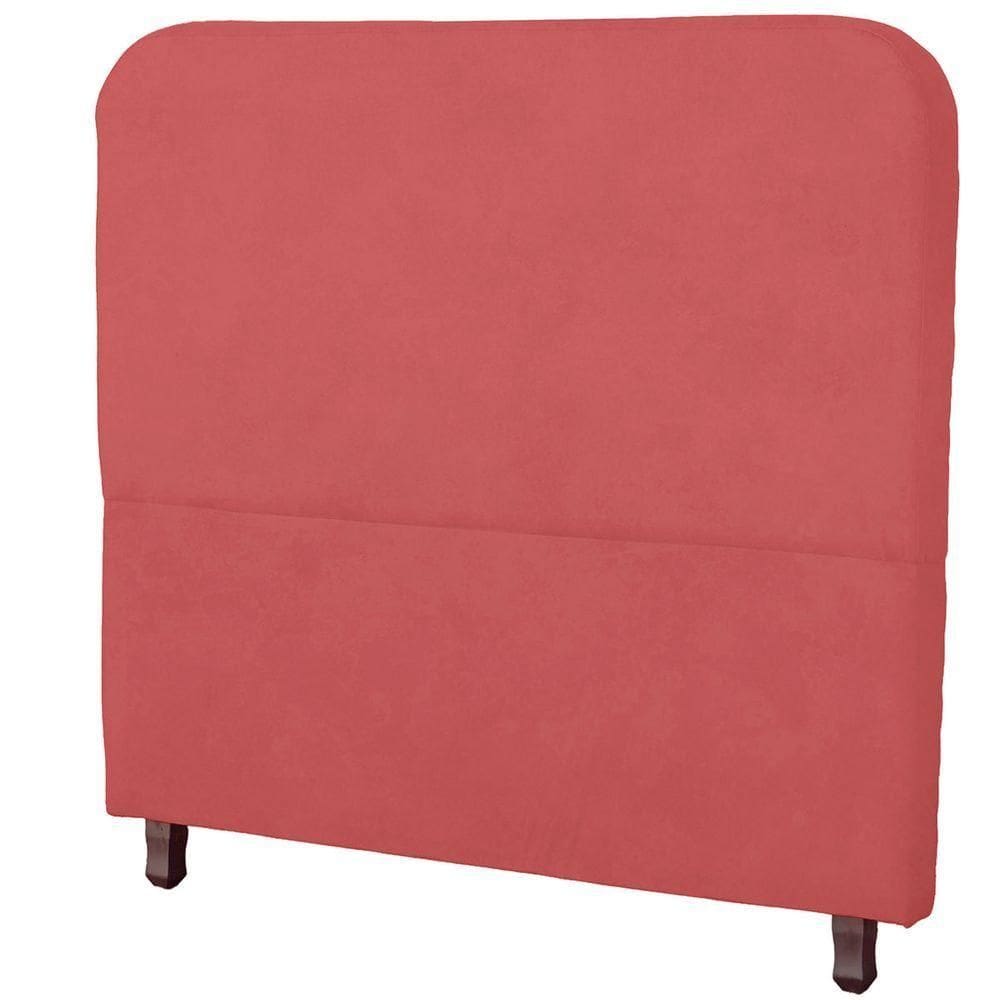 Cabeceira Casal Queen Estofada Para Cama Box Lizza Veludo Cor Rose