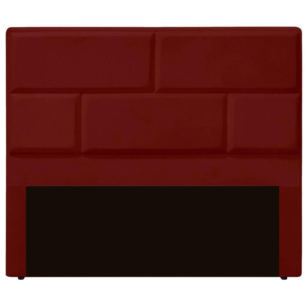 Cabeceira Casal Queen Estofada Para Cama Box Jade Veludo Cor Marsala