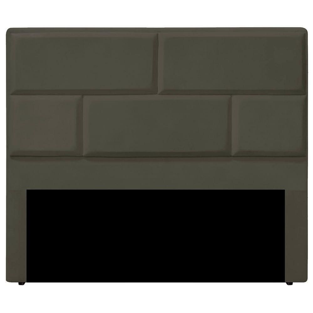 Cabeceira Casal Queen Estofada Para Cama Box Jade Veludo Cor Tabaco