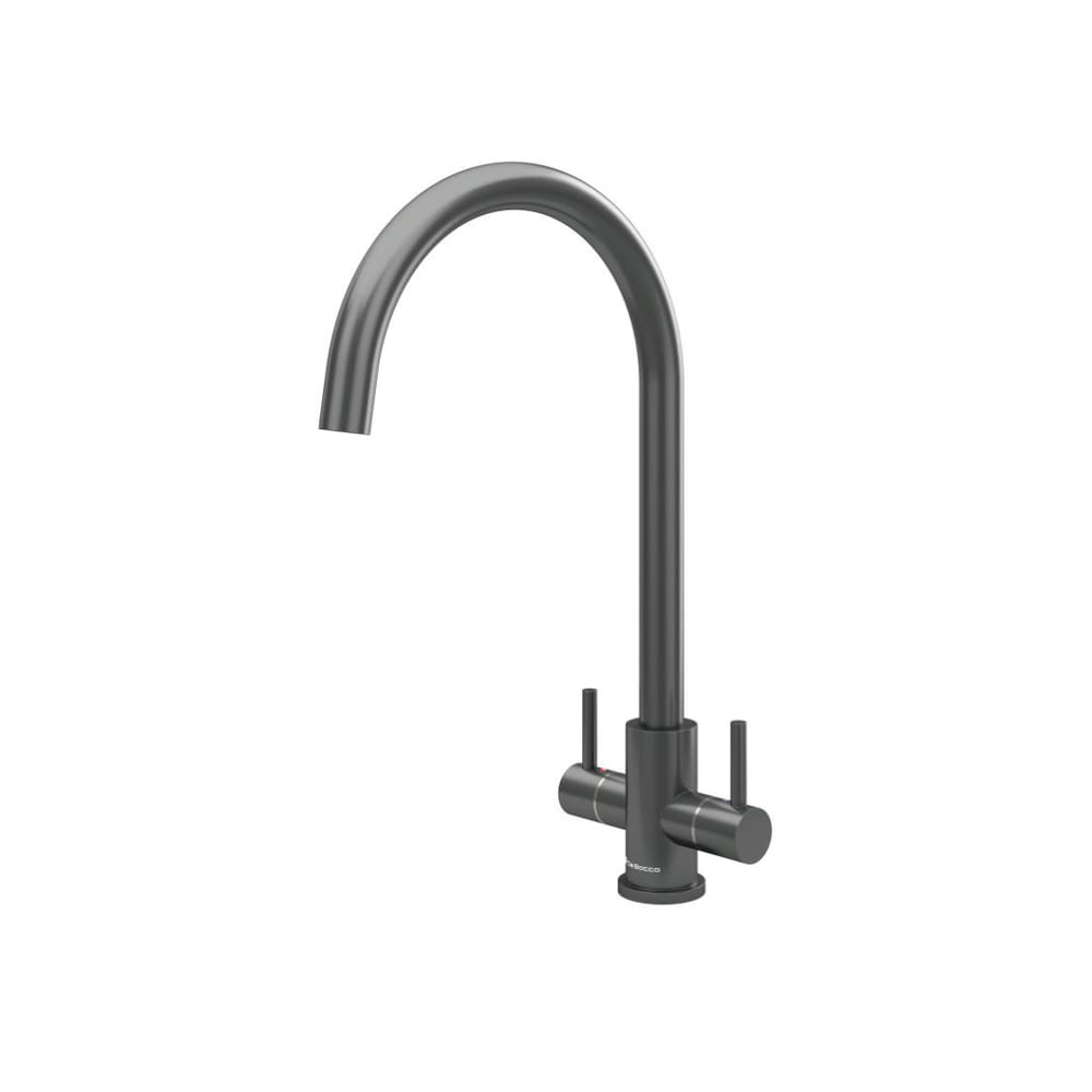 Misturador de Mesa Cozinha Churrasqueira Bicomando Cinza Grey Sem Arejador