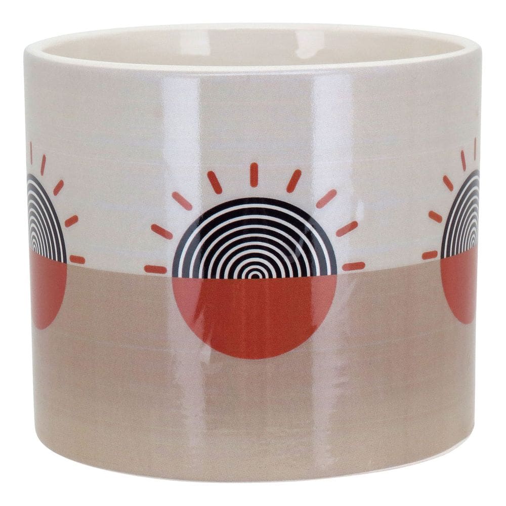 CACHEPÔ CERÂMICA 11x13x13cm CINZA VASO DECORATIVO PLANTA