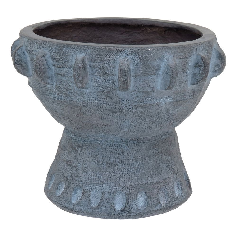 CACHEPÔ RESINA 32x39x39cm CINZA VASO DECORATIVO PLANTA