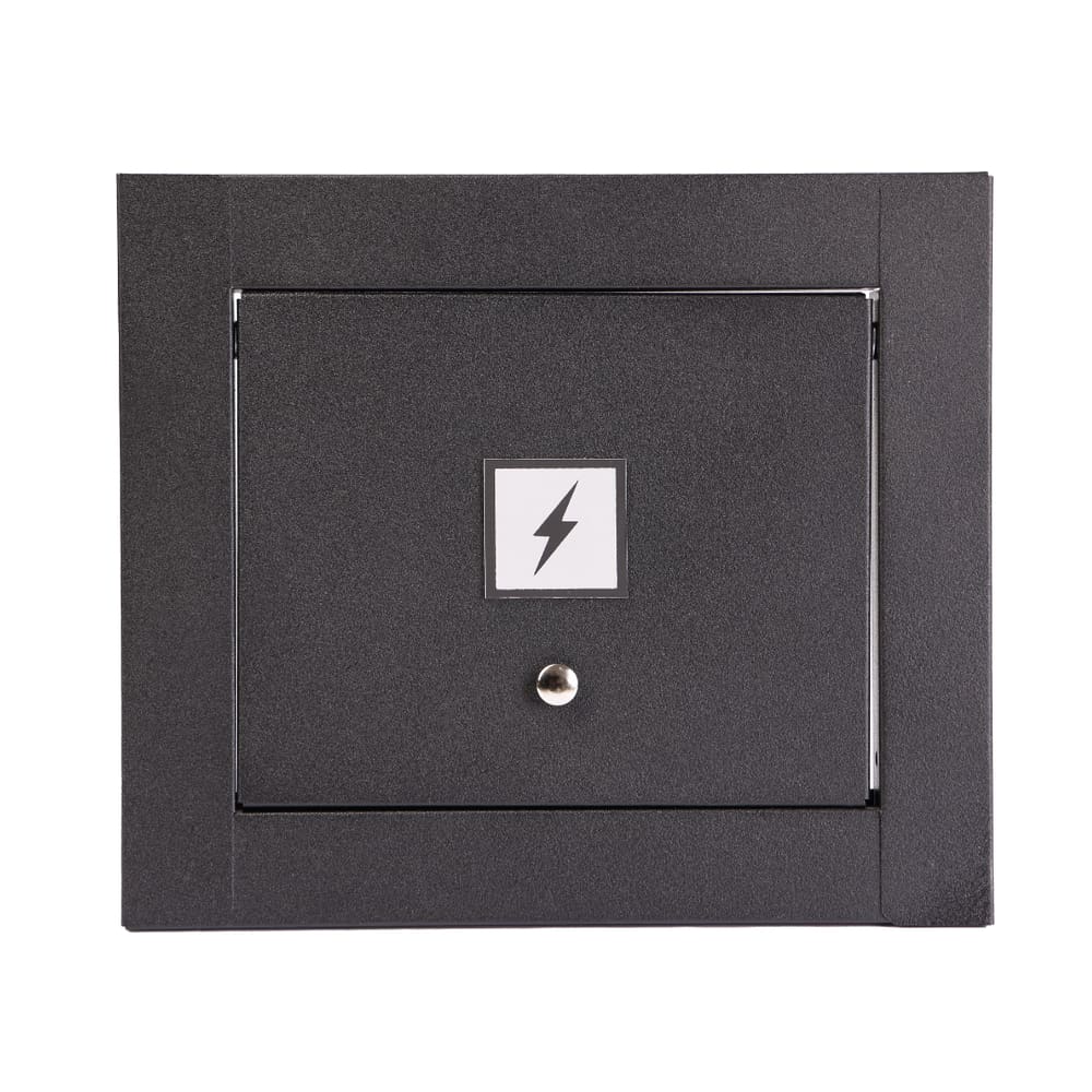Visor Parede Energia Luz 100% Inox Basculante – Preto