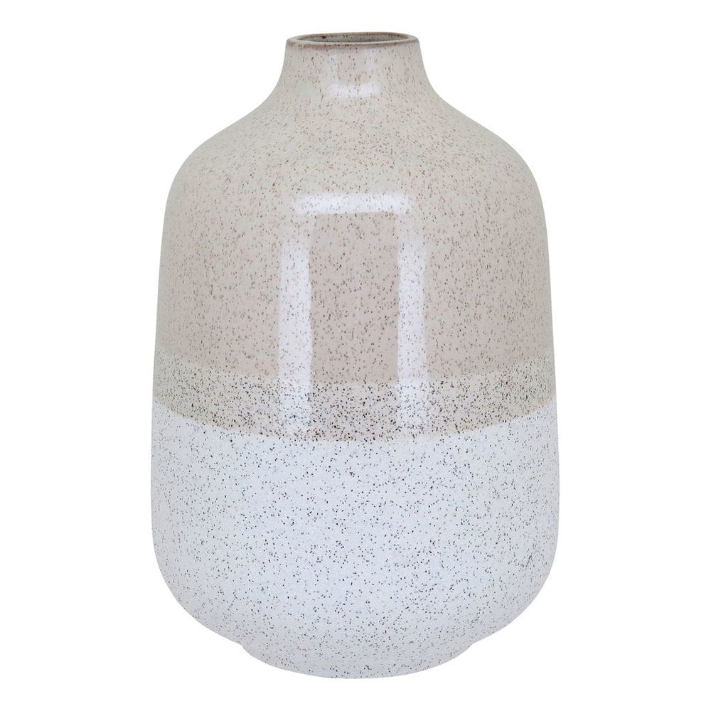 Vaso Decorativo Enfeite Casa Cerâmica 24x16x16cm Marfim