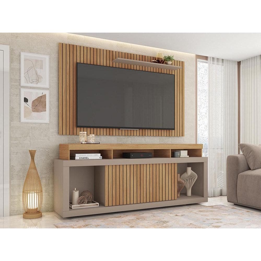 Rack com Painel para TV até 60 Polegadas New Oscar 1.8 Buriti Fendii Caemmun